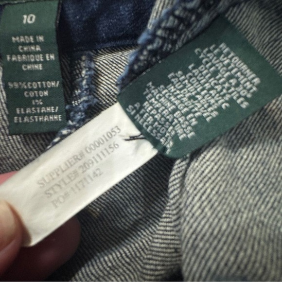 Vintage Y2K Lauren Ralph Lauren Jeans Wide Leg Denim Capris Sailor Pants Size 10 - Picture 5 of 6